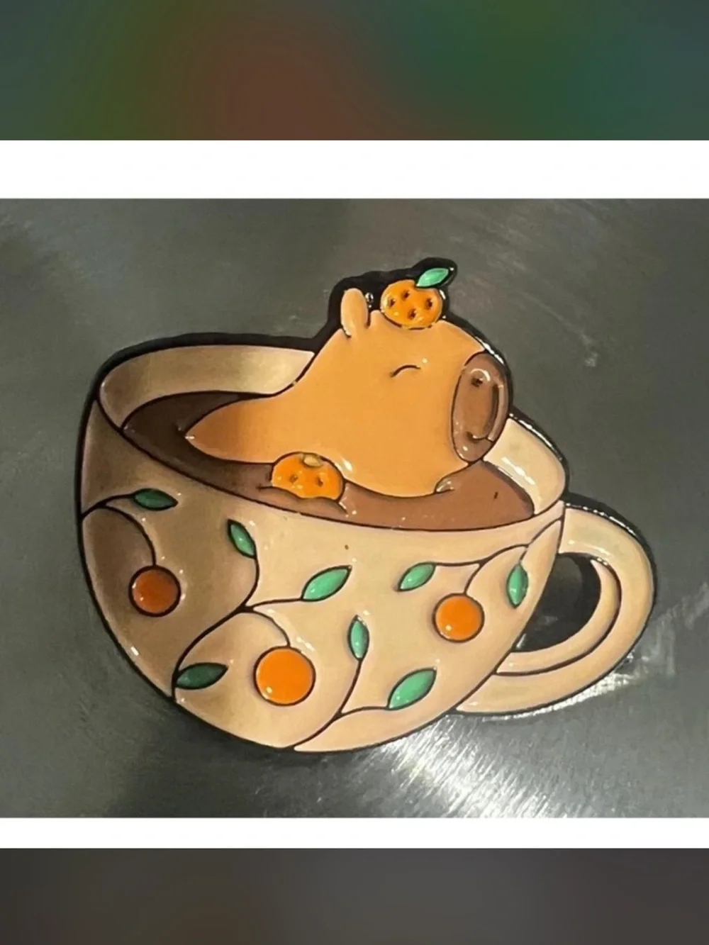 $3  Capybara teacup Pin $3 WHEN BUNDLED WITH 3 OR MORE